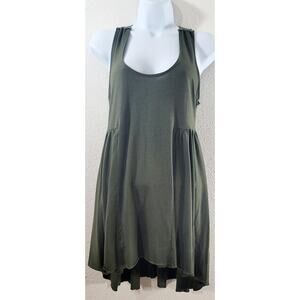 Lily Star Green Hi Low Lace Back Mini Dress Medium Lightweight Flowy Soft